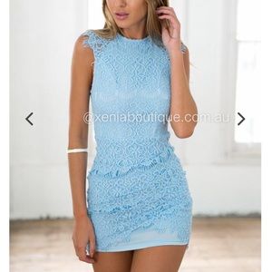 Lace light blue Xenia boutique dress